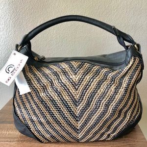 BIG BUDDHA HOBO BAG BLACK & GOLD NEW WITH TAGS